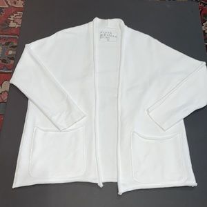 Frank & Eileen “Barbara” triple Lab fleece Barbara cardigan white XS Like New